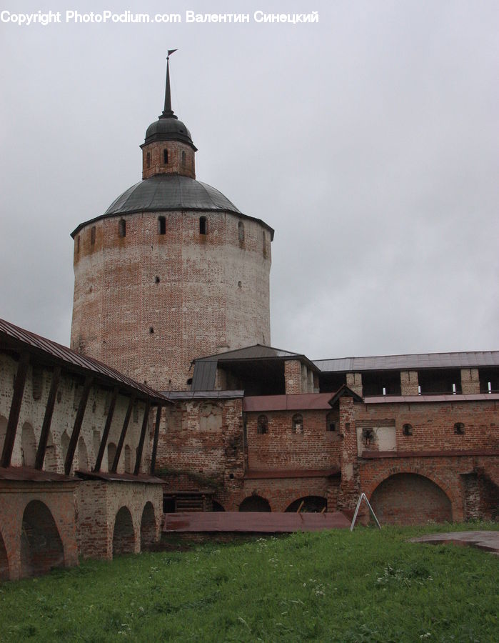 Castle, Fort, Brick, Architecture, Housing, Monastery, Building