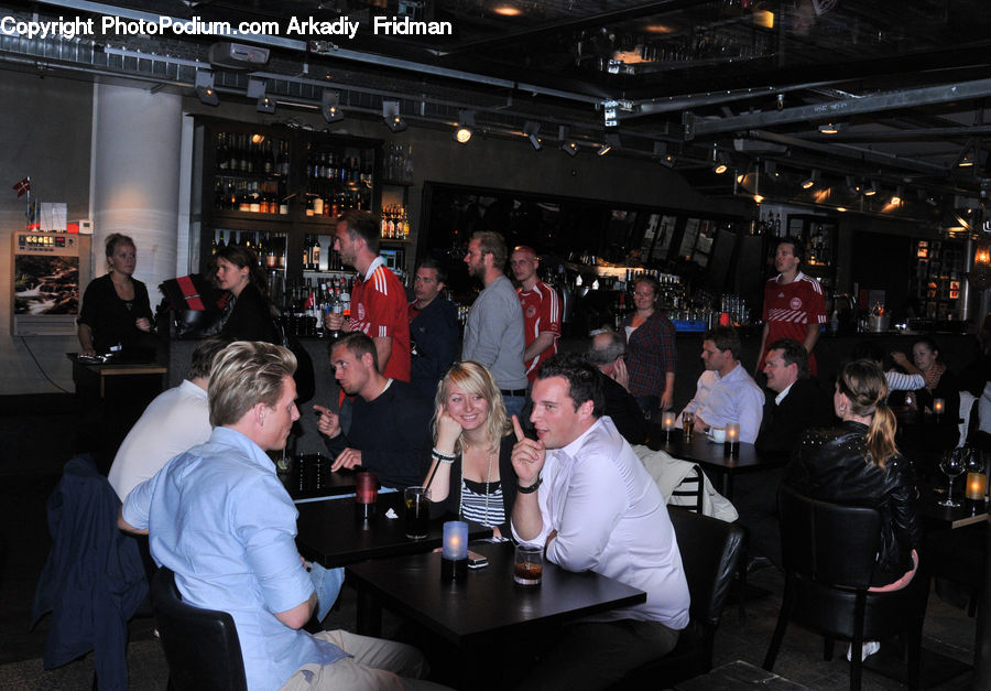 People, Person, Human, Bar Counter, Pub, Audience, Crowd