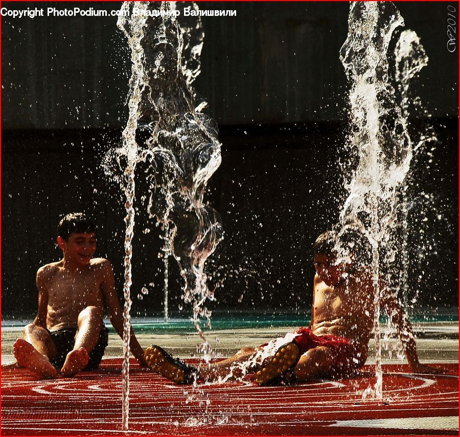 People, Person, Human, Fountain, Water, Pool, Sport