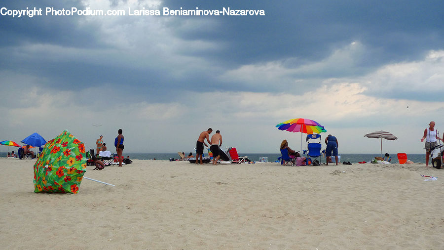 Umbrella, Beach, Coast, Outdoors, Sea, Water, Adventure