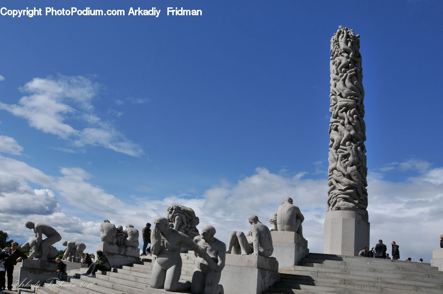 Art, Sculpture, Statue, People, Person, Human, Column