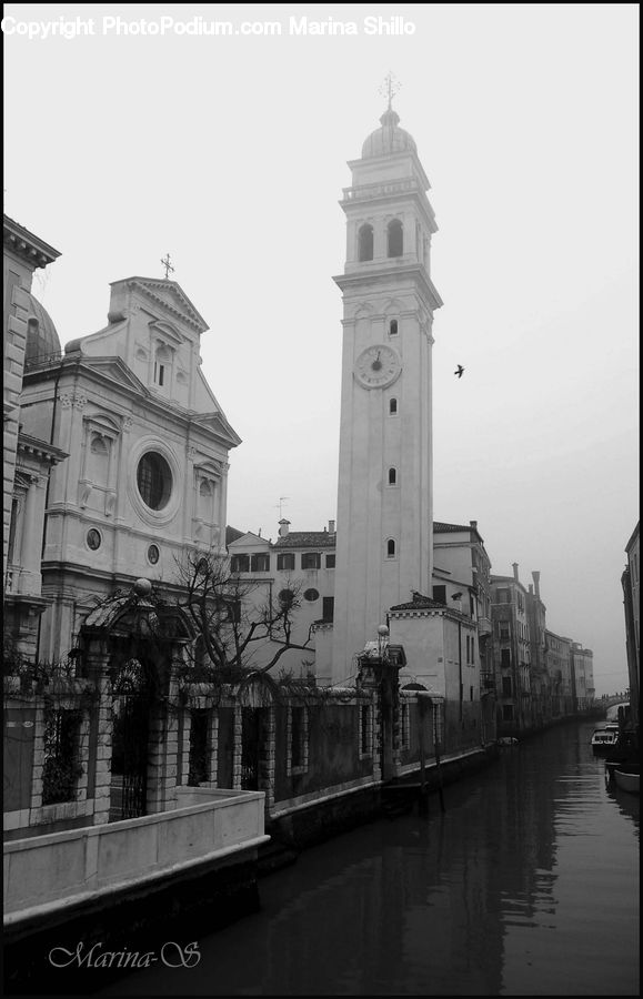 Canal, Outdoors, River, Water, Architecture, Cathedral, Church