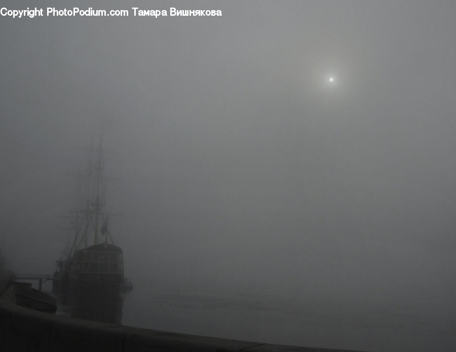 Fog, Pollution, Smog, Smoke, Mist, Outdoors, Cruise Ship