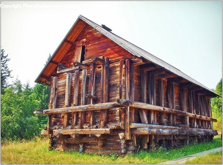 Rust, Building, Cottage, Housing, Hut, Log Cabin, Shack