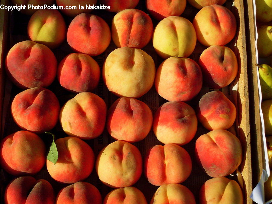 Fruit, Peach, Market, Produce