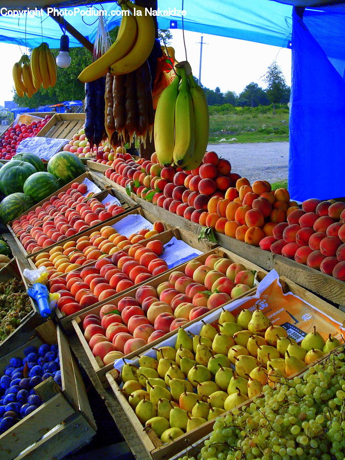 Fruit, Bazaar, Market, Produce, Banana, Shop