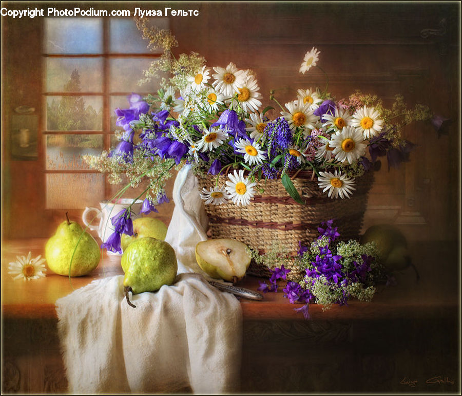 Plant, Potted Plant, Fruit, Pear, Floral Design, Flower, Flower Arrangement