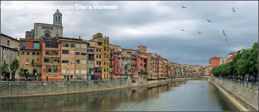 Canal, Outdoors, River, Water, Building, Downtown, Town