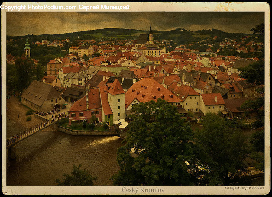 Aerial View, Architecture, Spire, Steeple, Tower, Roof, Game