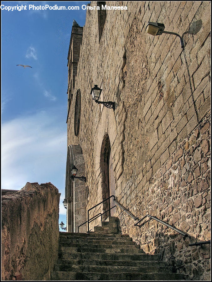 Castle, Fort, Ruins, Architecture, Fence, Wall, Brick