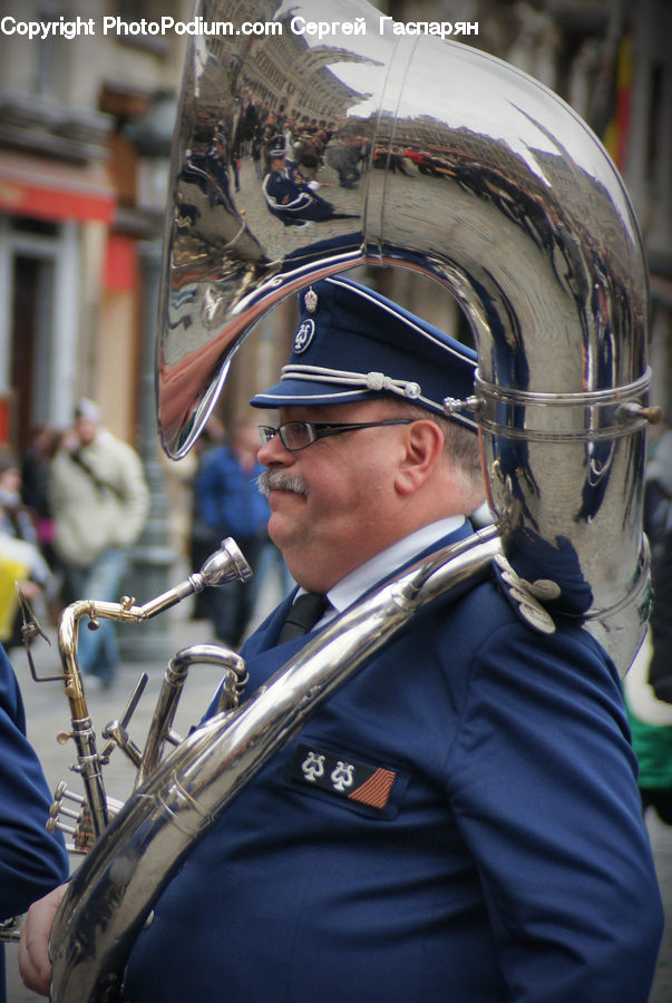 People, Person, Human, Brass Section, Flugelhorn, Horn, Musical Instrument
