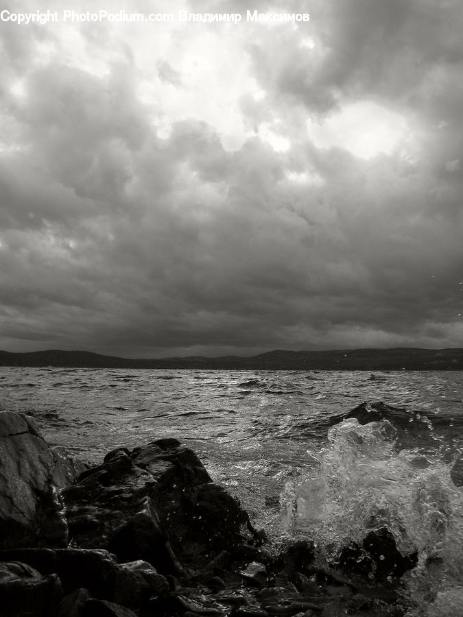 Outdoors, Storm, Weather, Rock, Sea, Sea Waves, Water