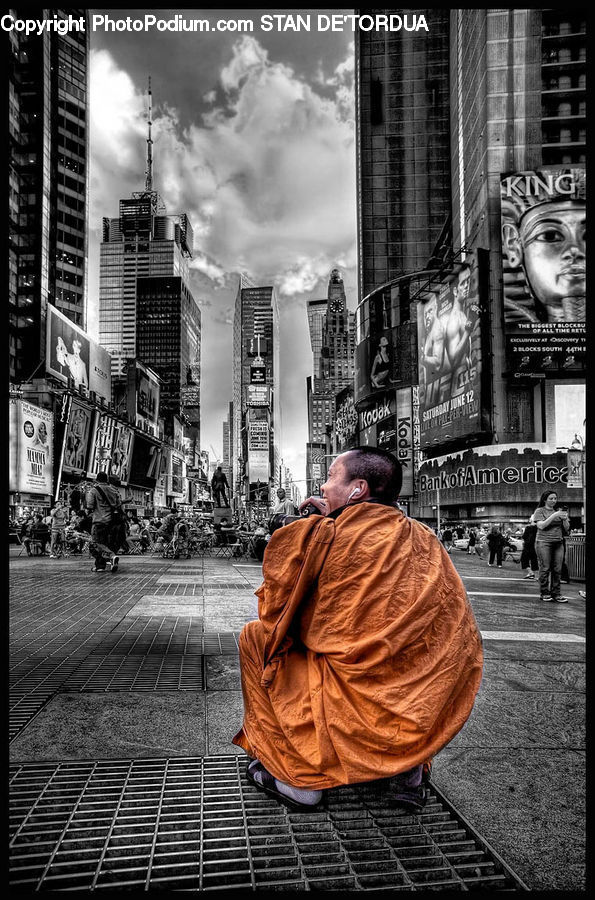 Human, People, Person, Monk, City, Downtown, Urban