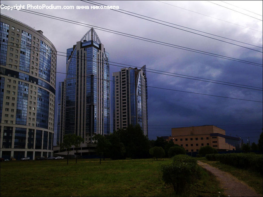 Outdoors, Storm, Weather, Building, Housing, City, Downtown