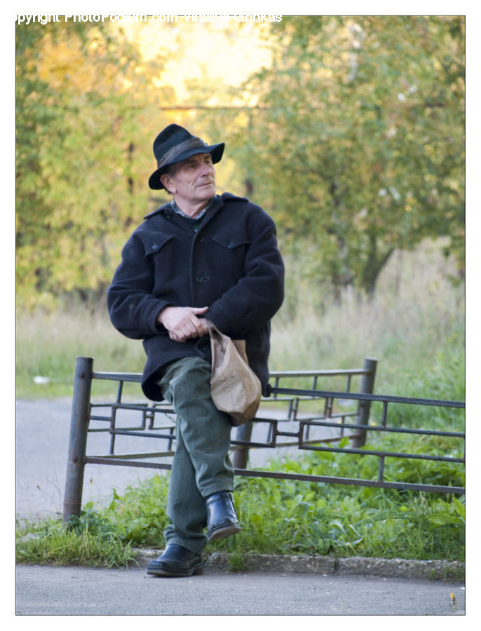 Human, People, Person, Bench, Park Bench, Cowboy Hat, Hat