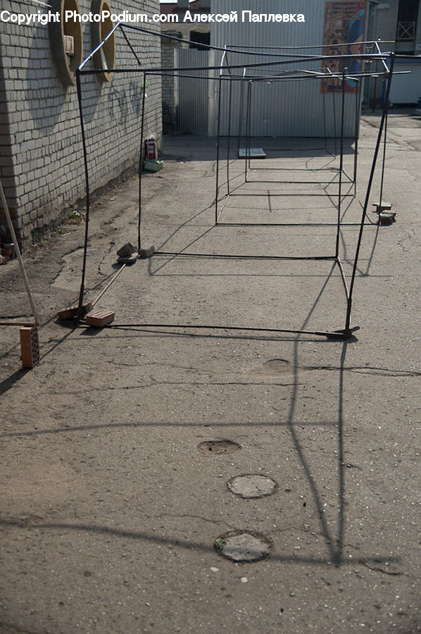 Construction, Scaffolding, Railing, Banister, Handrail, Alley, Alleyway