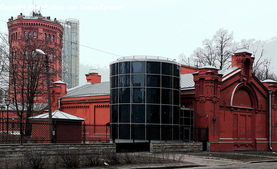 Architecture, Brick, Brewery, Factory, Building, Bell Tower, Clock Tower