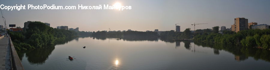 Canal, Outdoors, River, Water, Dawn, Dusk, Sky