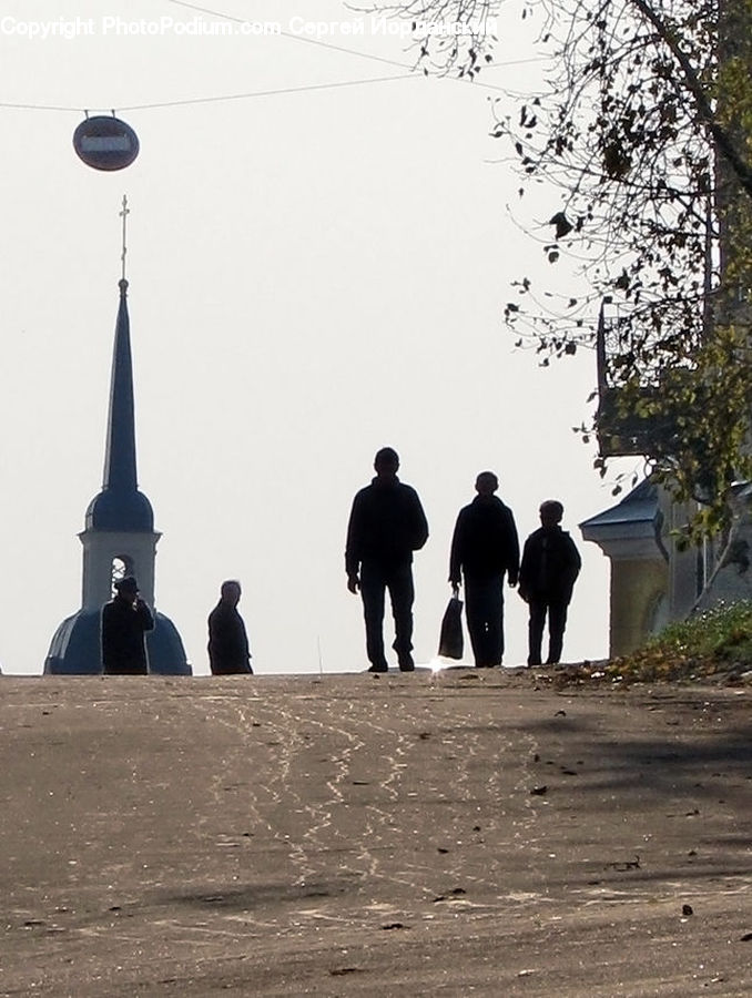 People, Person, Human, Silhouette, Architecture, Spire, Steeple