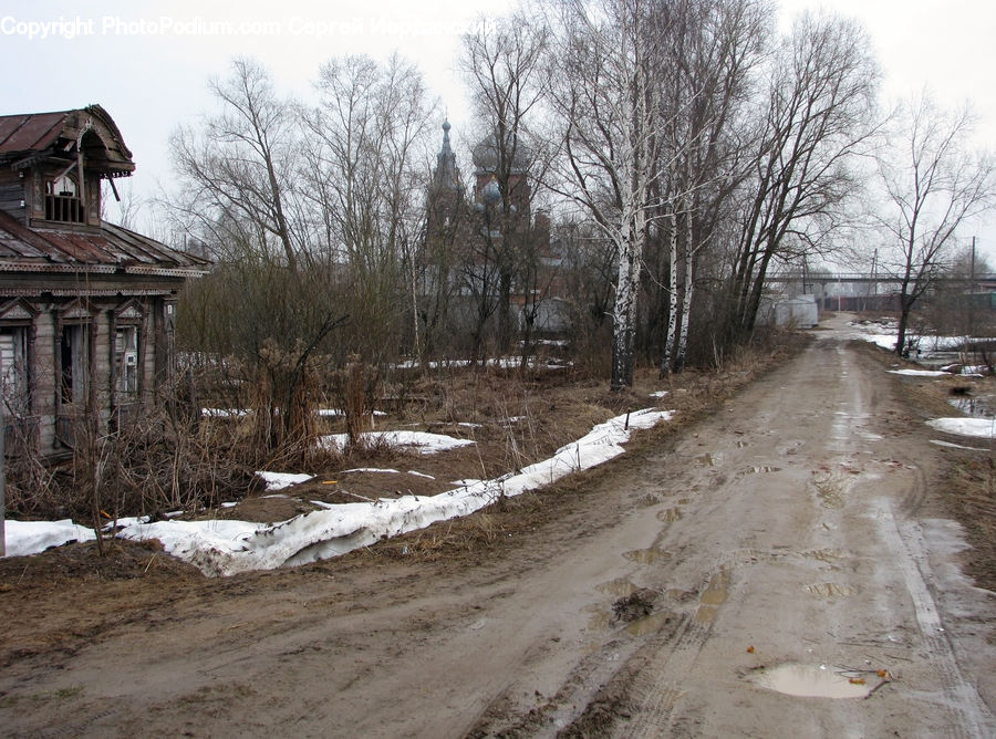 Dirt Road, Gravel, Road, Roof, Building, Architecture, Canopy