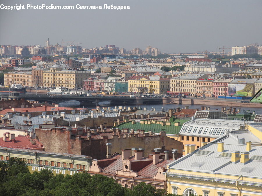 Aerial View, City, Downtown, Metropolis, Urban, Building, Town