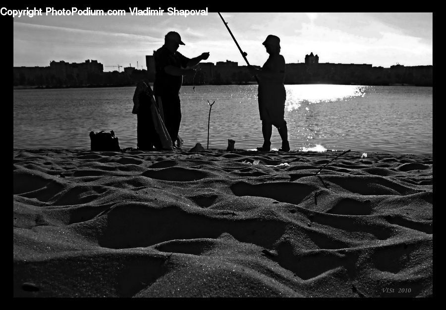 Human, People, Person, Fishing, Silhouette, Dock, Landing