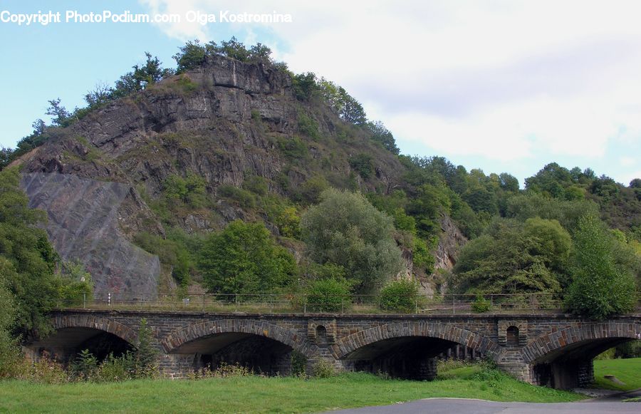 Castle, Fort, Tunnel, Field, Grass, Grassland, Plant