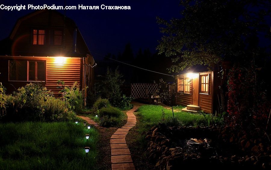 Building, Cottage, Housing, Plant, Potted Plant, Boardwalk, Path