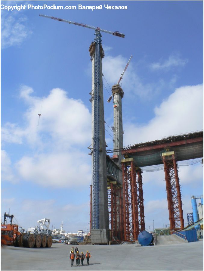 Construction, Constriction Crane, Dock, Port, Waterfront, Building, Housing