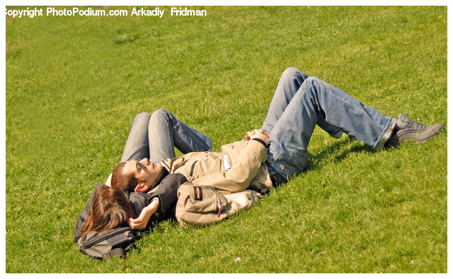 People, Person, Human, Asleep, Field, Grass, Lawn