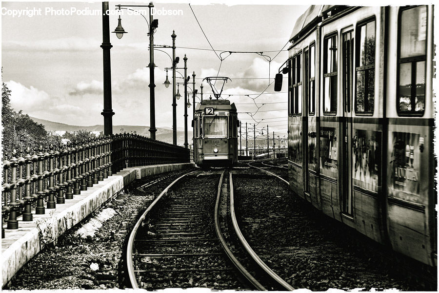 Streetcar, Tram, Train, Vehicle, Rail, Train Track, Cable Car