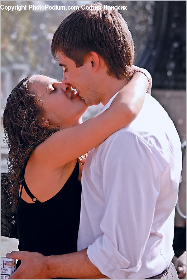 Human, People, Person, Hug, Kiss, Bonnet, Hat