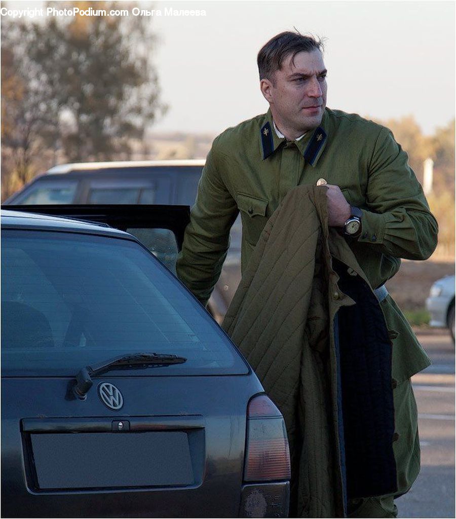 Human, People, Person, Automobile, Car, Vehicle, Coat