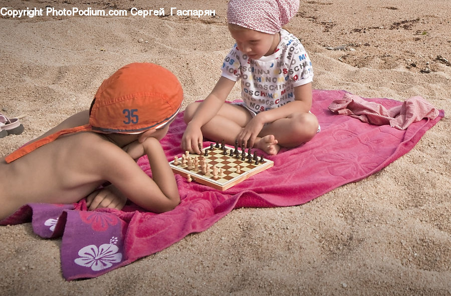 Chess, Game, People, Person, Human, Asleep, Beach