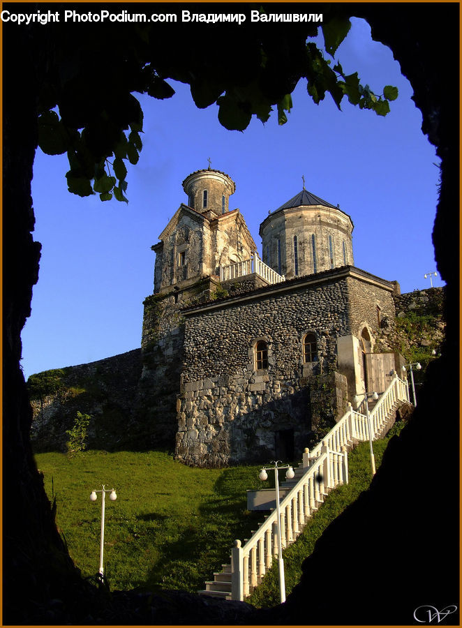 Architecture, Castle, Fort, Bell Tower, Clock Tower, Tower, Cross