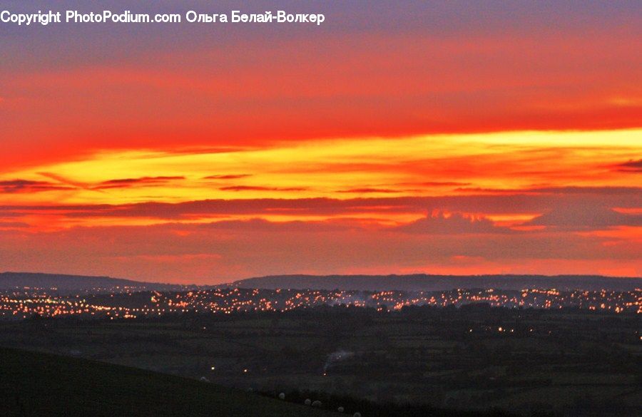 Dawn, Dusk, Red Sky, Sky, Sunrise, Sunset, Outdoors