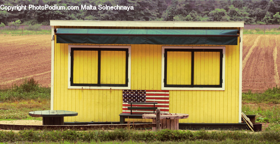 Cabin, Hut, Rural, Shack, Shelter, Field, Building