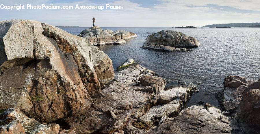 Rock, Cliff, Outdoors, Coast, Sea, Water, Promontory