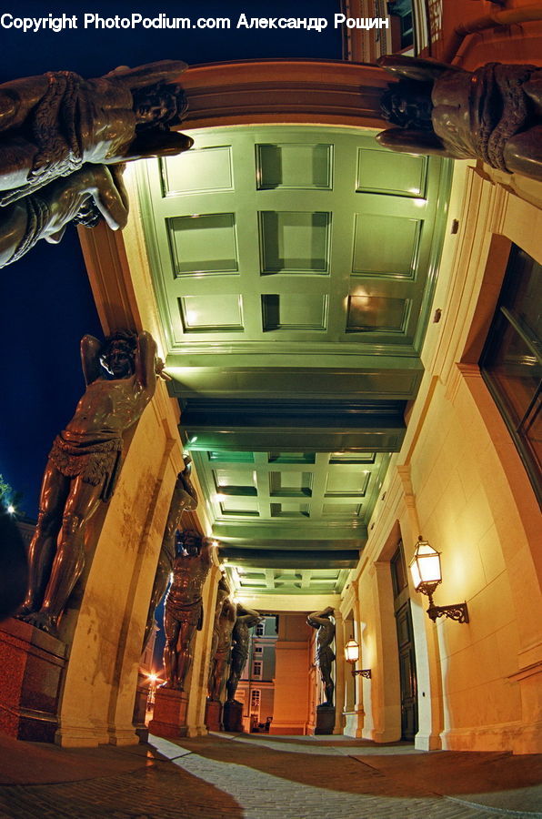 Couch, Furniture, Corridor, Bowl, Building, Lighting, Alley