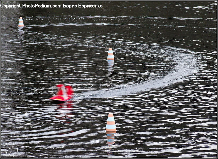 Cone, Outdoors, Ripple, Water, Boat, Dinghy