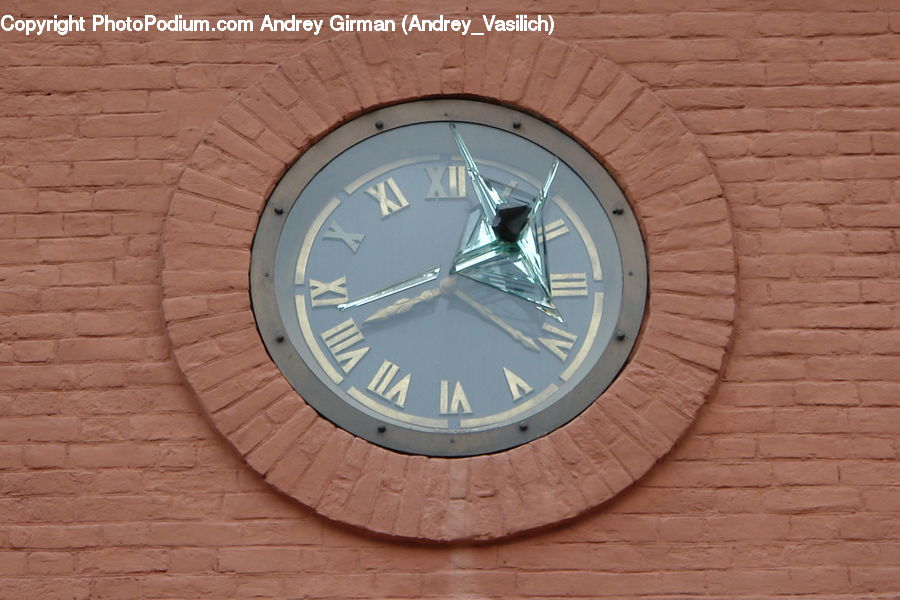 Analog Clock, Clock, Wall Clock, Glass, Arch, Vault Ceiling