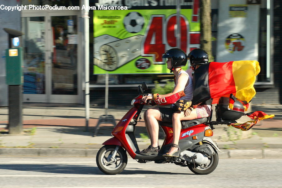 Motor, Motorcycle, Vehicle, Scooter, Door, Revolving Door, Motor Scooter