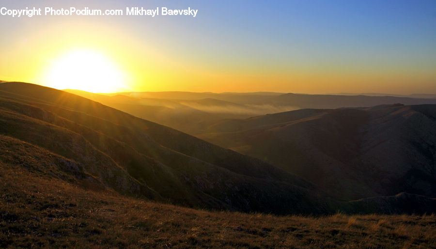 Dawn, Dusk, Sky, Sunrise, Sunset, Outdoors, Plateau