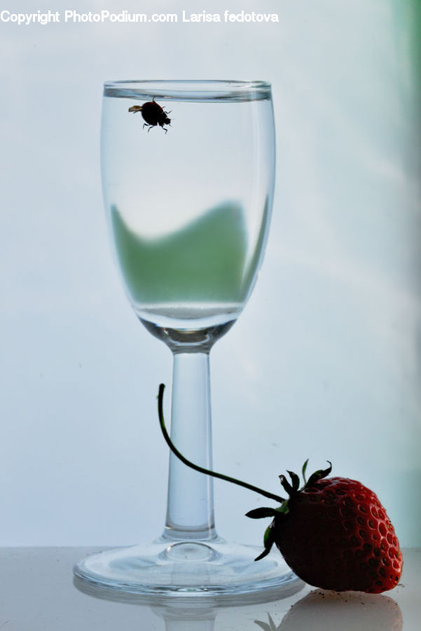 Glass, Fruit, Strawberry, Beverage, Wine, Wine Glass, Goblet