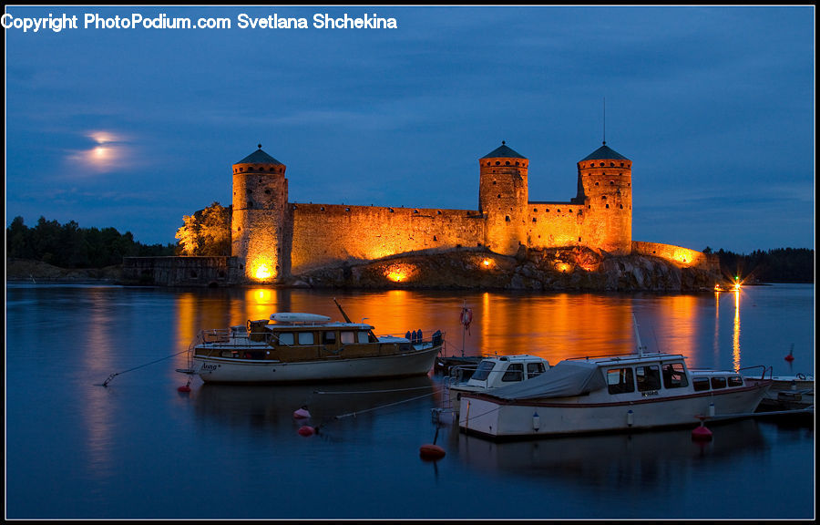 Architecture, Castle, Fort, Boat, Yacht, Harbor, Port