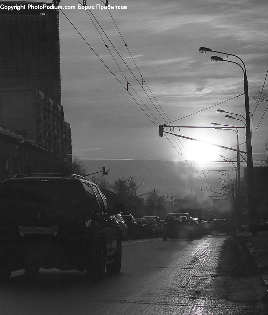 Intersection, Road, Fog, Pollution, Smog, Smoke, Flare