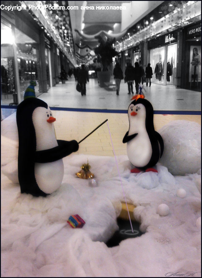Ice, Snow, Snowman, Winter, Shopping, Bird, Duck