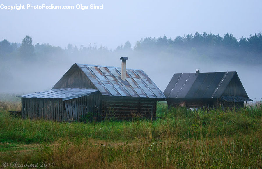 Cabin, Hut, Rural, Shack, Shelter, Field, Building