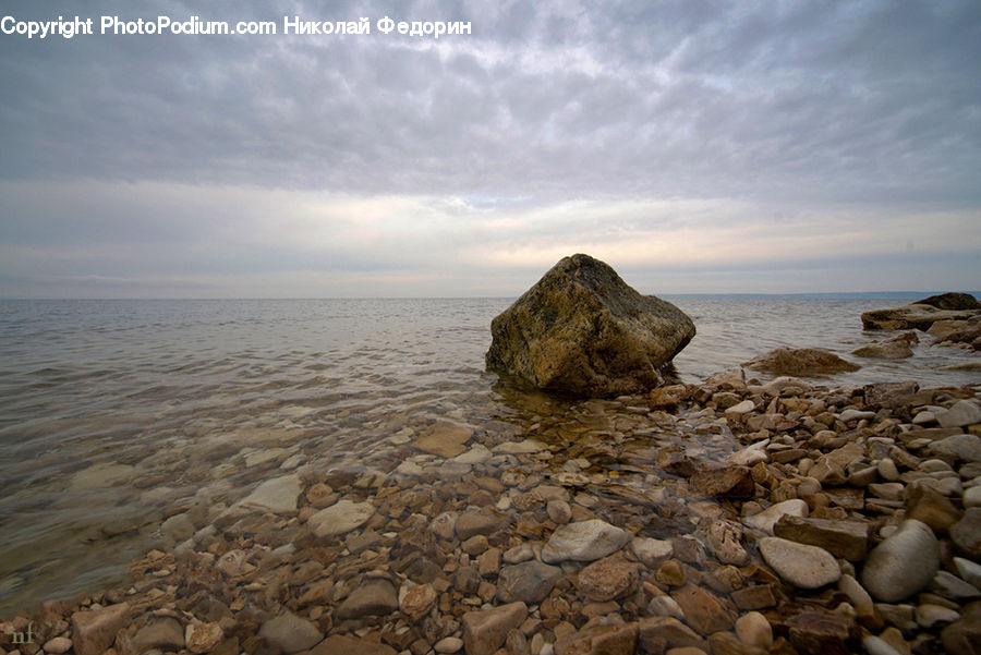 Rock, Coast, Outdoors, Sea, Water, Beach, Cliff