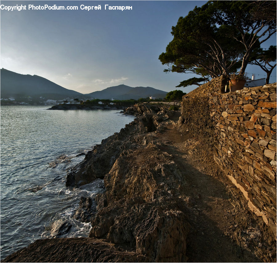 Coast, Outdoors, Sea, Water, Promontory, Cliff, Soil